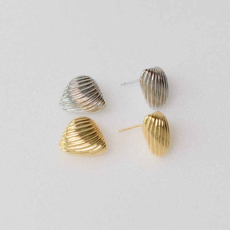 Les Bijoux Philosophy LB_Triangle stripes earring_GOLD