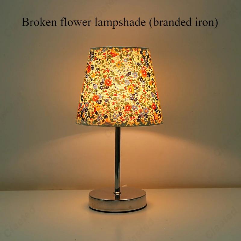 Creative LED Solid Wood Fabric USB Small Table Lamp Living Room Study Bedroom Bedside Atmosphere Decoration Lighting Fixtures