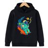 Creative Design Astronaut Children's Sportswear Autumn Girls Hooded Sportswear Pullover Fashionable Versatile Style Cartoon Style Top