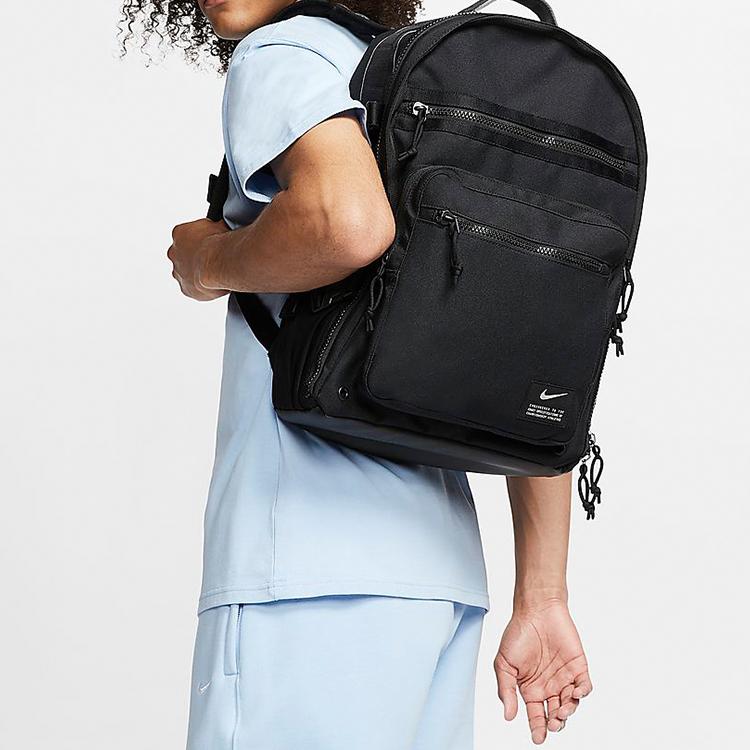 Nike Fabric Backpack Regular Men's Black (Unisex) Backpacks CK2663 010