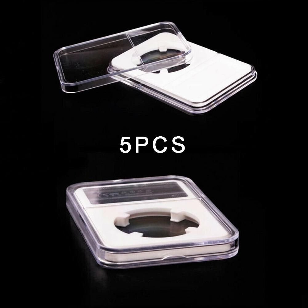 

Organizer Coin Box Protective Set Storage 39mm 5pcs Capsule Case Clear Collecting Collection Display Accessory