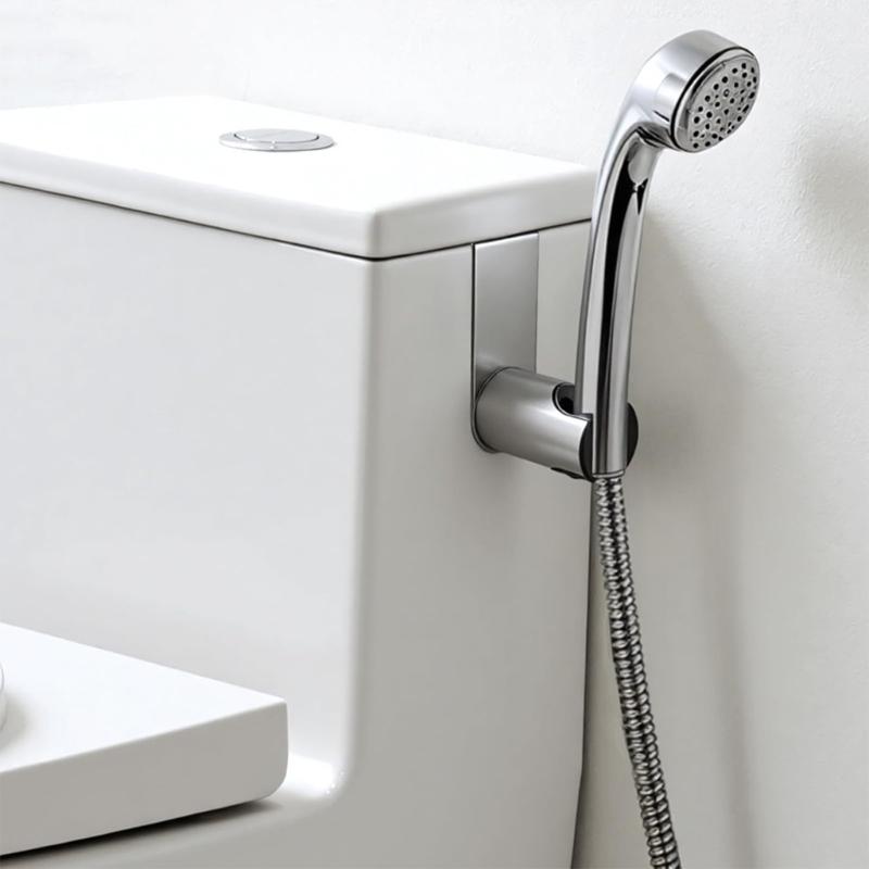Stainless Steel Bathroom Shower Holder Universal Mount for Handheld Sprayers and Bidet Installation