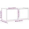 VidaXL Meuble TV mural avec lumières LED blanc 80x31x35 cm, meuble TV suspendu au mur, unité TV flottante, support TV mural, 852257