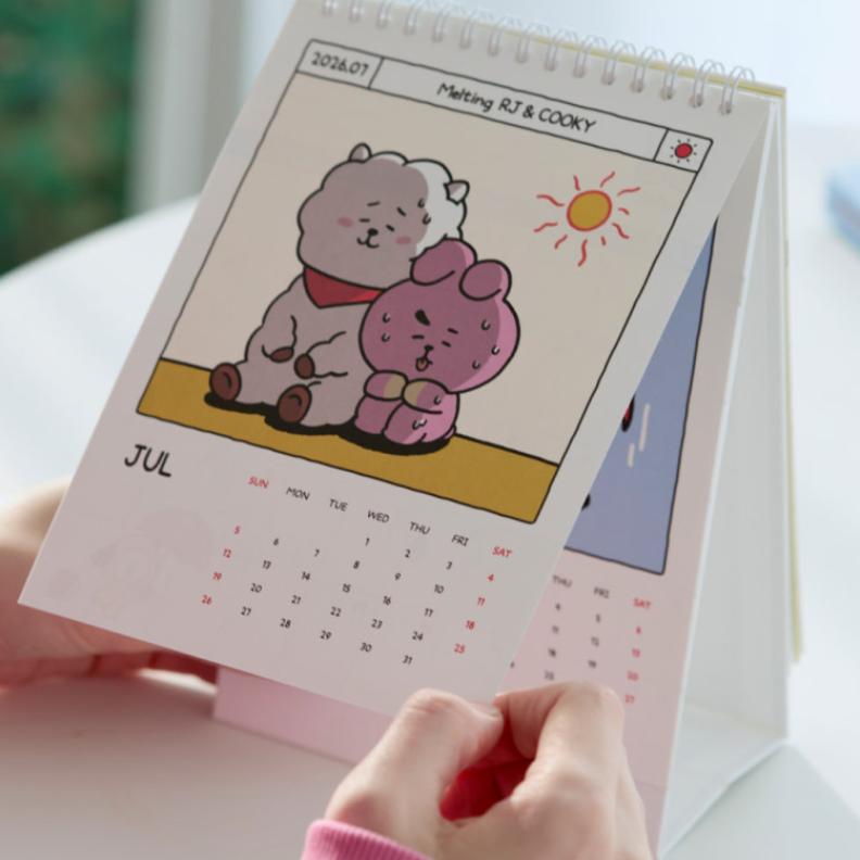 BT21 2026 Desk Calendar