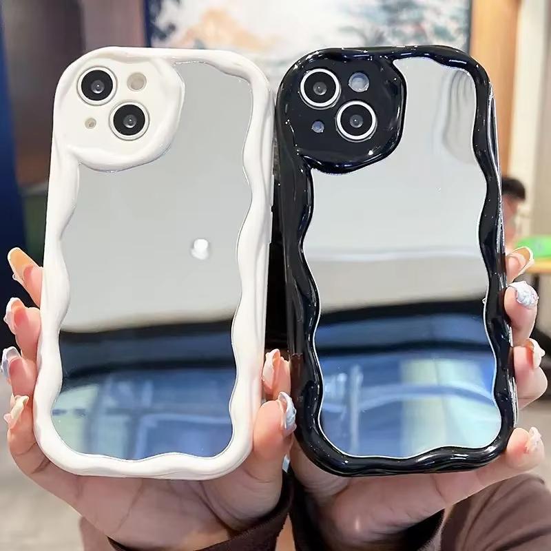 Make Up Mirror Phone Case for Xiaomi Redmi Note 14 13 12 11 Pro Plus 4G 5G 12S 11S 10S 10 9 9S 8 10C 10A Casing Cat Soft Cute