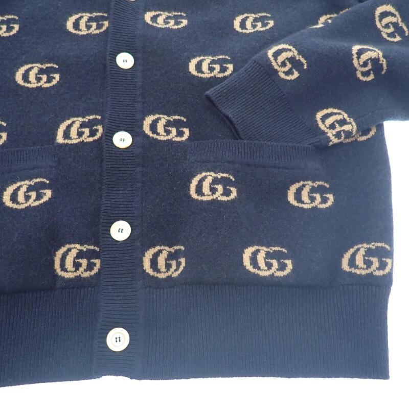 GUCCI  660285_XKB3T_4037 M cardigan Navy cashmere mens