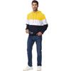 Large Size Men's Hooded Pullovers Checkered Color Blocking Sweatshirt Retro Jacquard Casual Sports Hoodie for Men