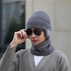 Polyester Knit Hat For Men Winter Warm Windproof Casual Outdoor Headwear