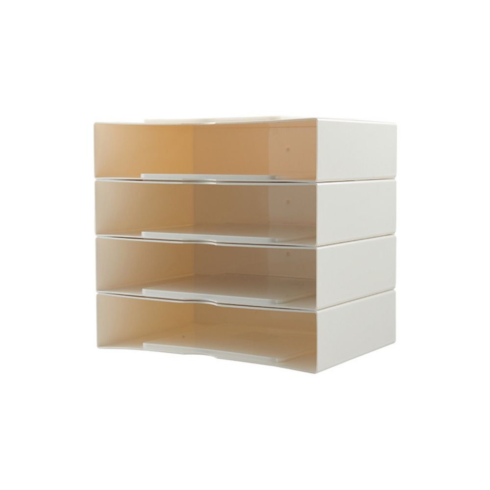 Solid A4 Paper Sorting Box Plastic Drawer Desk Organizer Modern Desktop Storage Rack  Desktop