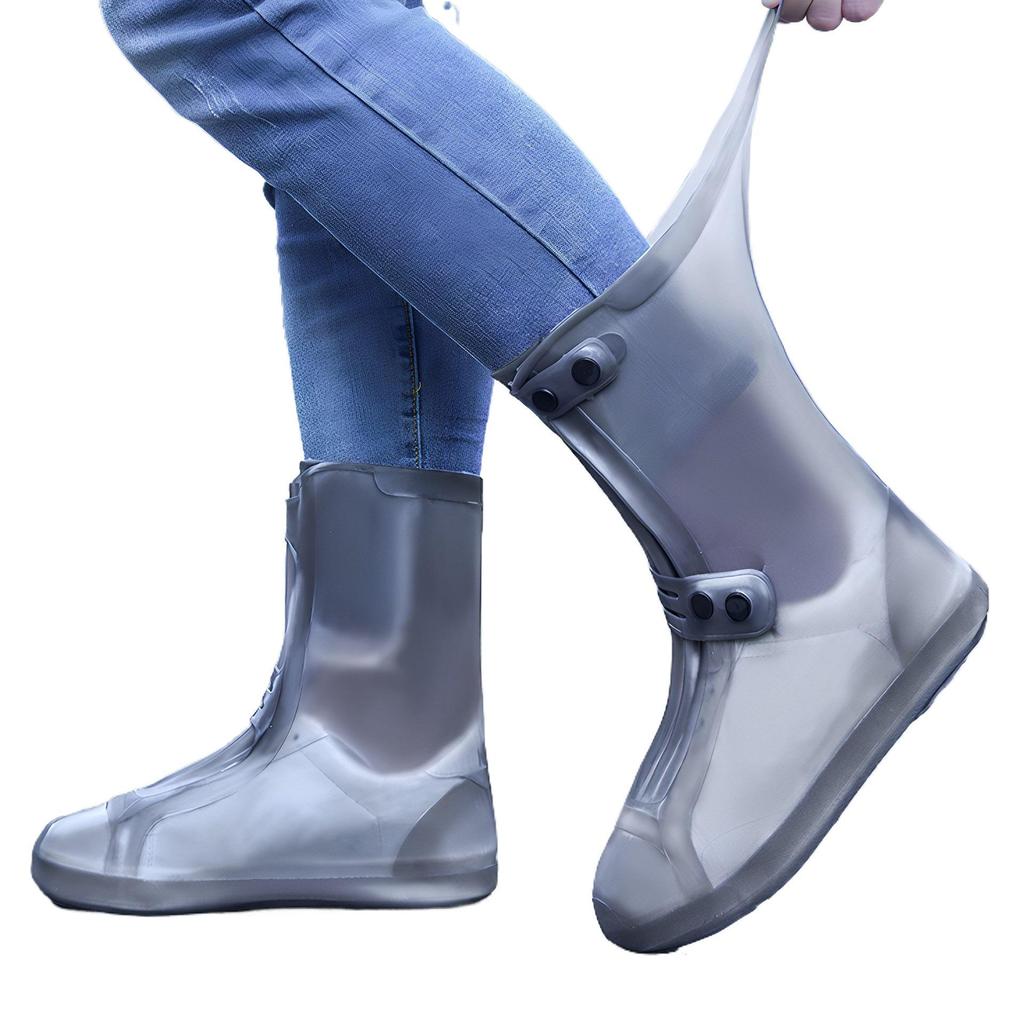 Unisex Waterproof Non-Slip Silicone Rain Boots - Wear-Resistant Overshoes for Mountaineering