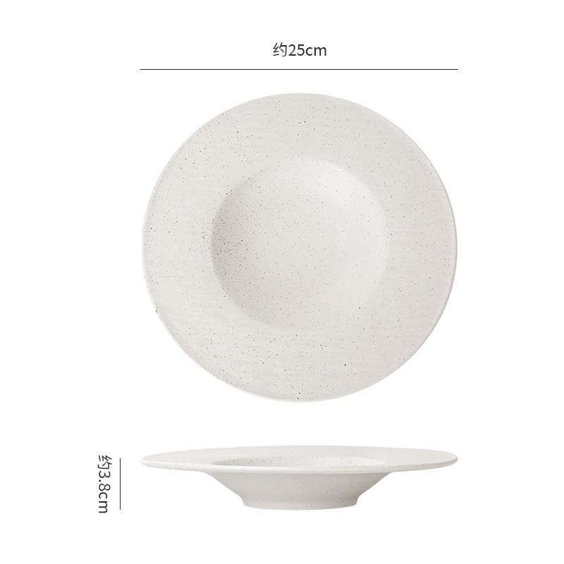 Minimalist Nordic Ceramic Dinnerware Set - Salad Bowl Soup Plate Steak Dish Small Side Coffee Cup Dishwasher Safe