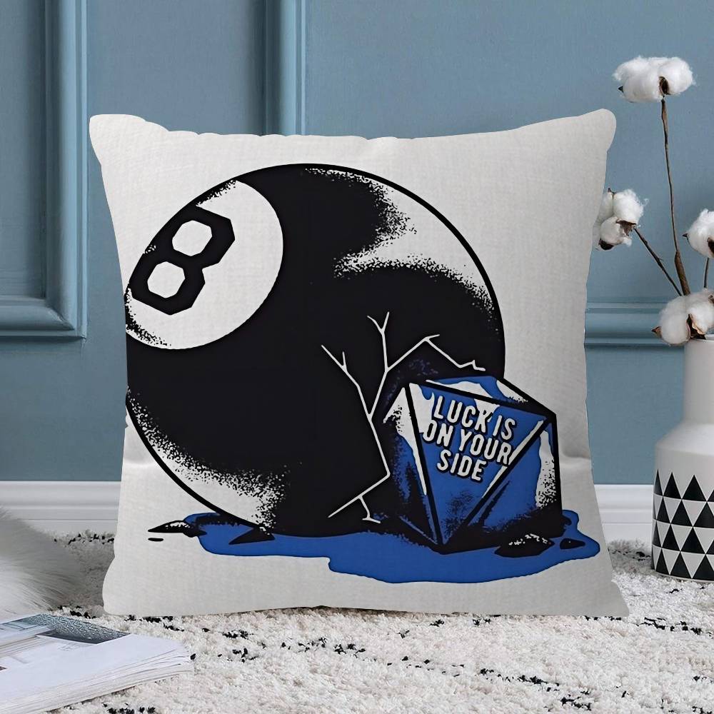 Black And White No Ball Art Pillow Cushion Cover Pillowcase Living Room Sofa Home Decor Customized