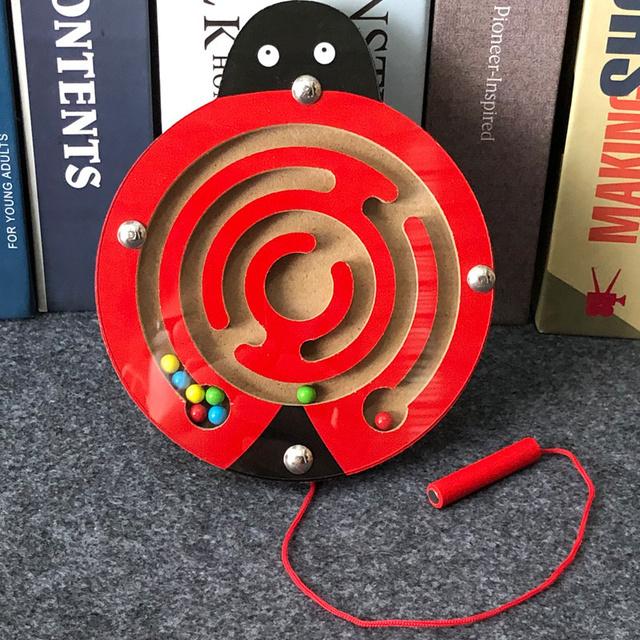 Montessori Educational Toys Children Magnetic Track Maze Balance Board Wooden Puzzle Game Baby Toys