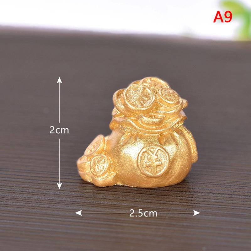 Feng Shui Glücksbringer Fa Cai Geldbaum Goldbarren Tasche Glücksbringer Frühlingsfest Maskottchen Desktop Ornament Auto Wohnkultur Handwerk