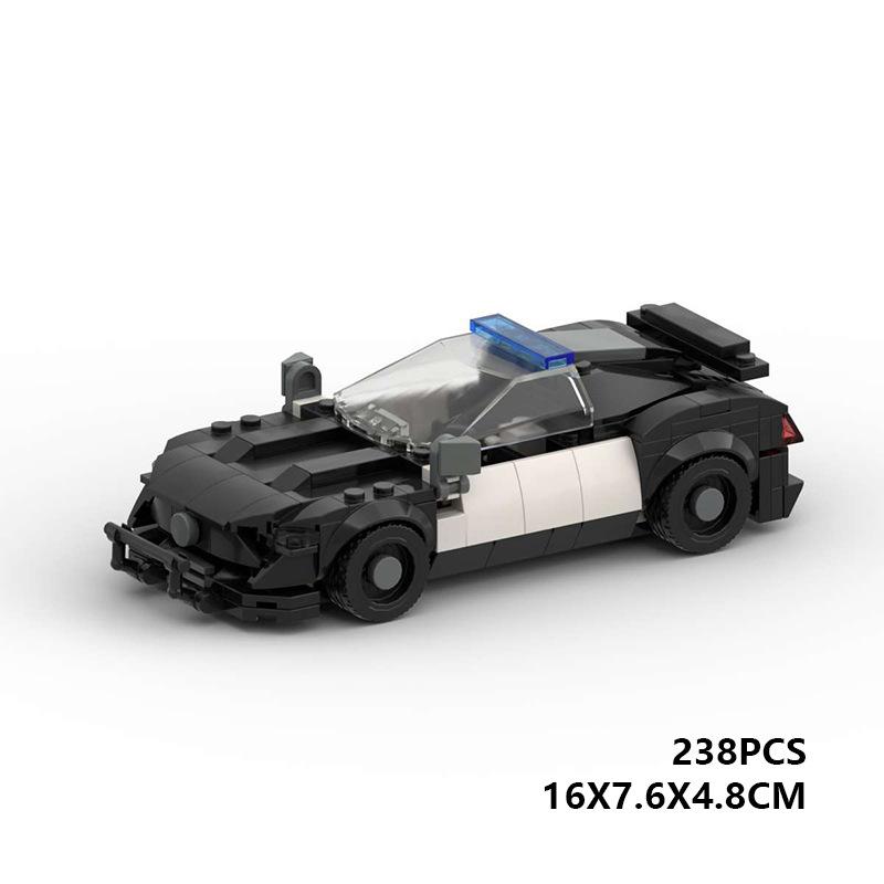 

Building Block Compatible, Patrol Police Car Small Particles Build Car Model Creative Educational Toys