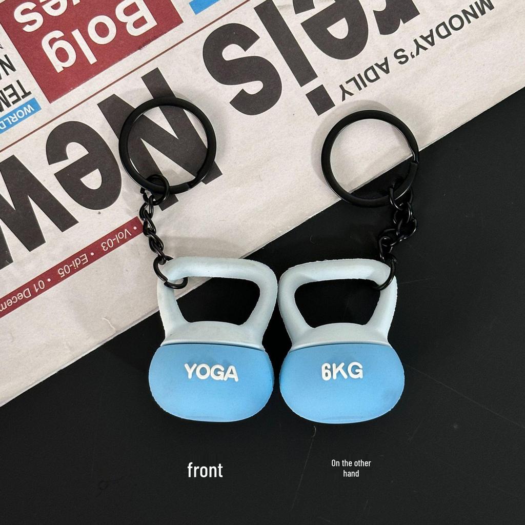 Fitness Series Gummi-Schlüsselanhänger: Hantel- & Kurzhantel-Anhänger für Geschenke