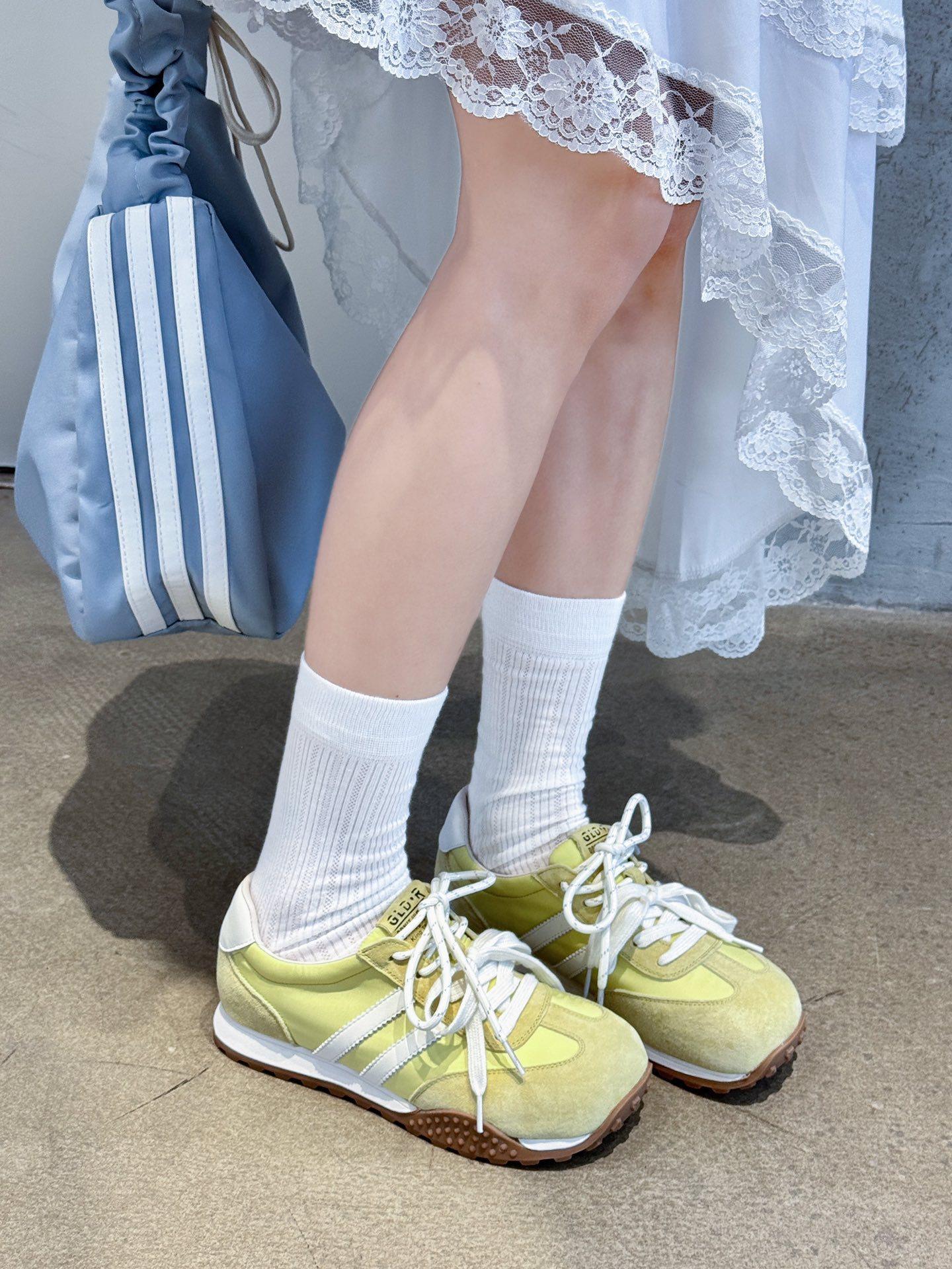 

Кожаные ретро-кроссовки Forrest Gump женские весна 2025 года новая пара шнурков дышащая легкая обувь на платформе для спорта и отдыха 40 жёлтый