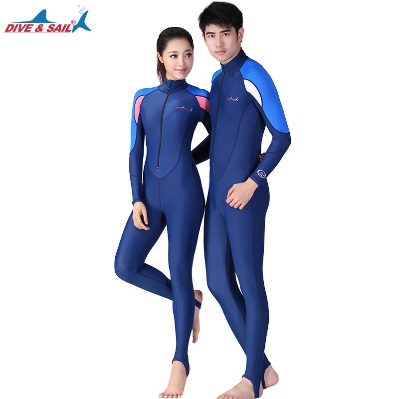 Diving Suit Men's One-piece Long-sleeved Trousers Lycra Sunscreen Swimsuit Women's Snorkeling Surfing Quick-drying Jellyfish