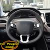 Car Steering Wheel Decoration Cover Trim Sticker Fit for Peugeot 2008 208 2014 2015 2016 2017 2018 ABS Accessories
