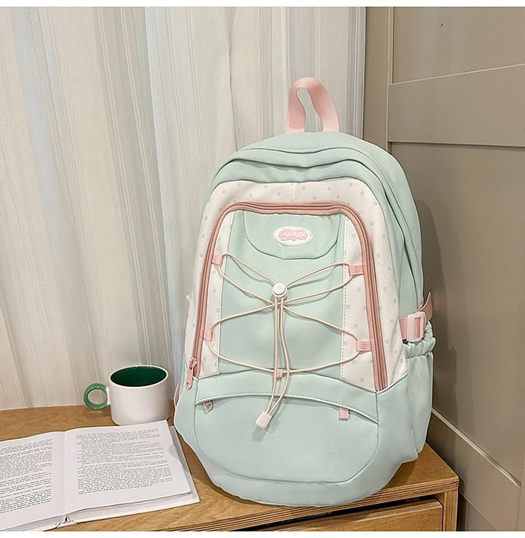 Schoolbag new Japanese ins high value fresh sweet candy color backpack junior high school students lightweight travel backpack