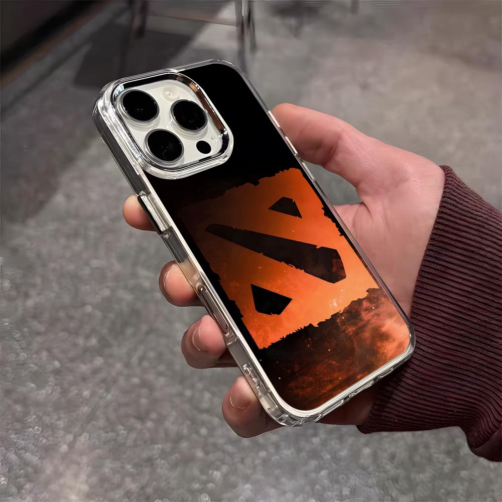 Game D-Dota 2 Phone Case For IPhone 17 Air 16 E 15 14 13 12 11 Plus Pro Max Electroplated Transparent Soft Shell