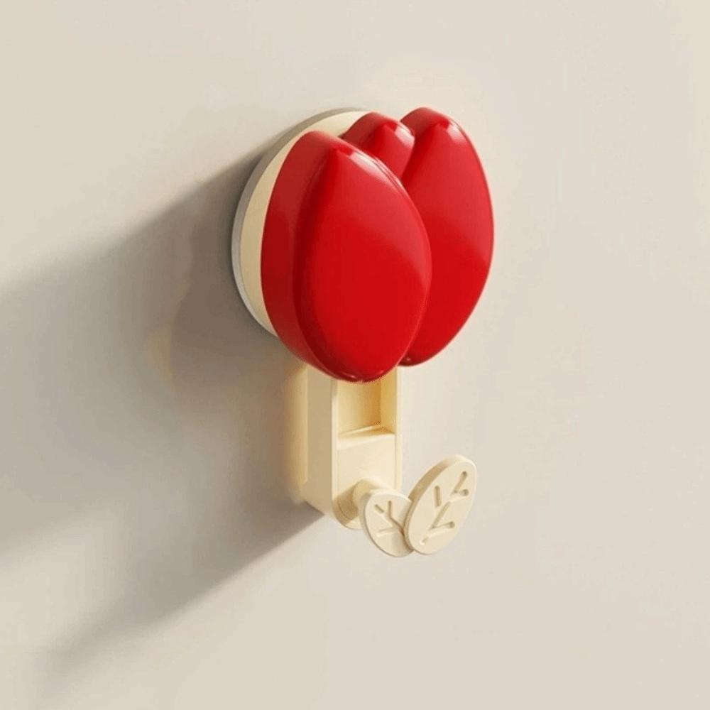 Removable Tulip Suction Cup Hooks No Drill Wall Mounted Hook Vacuum Suction Hook  Dormitory