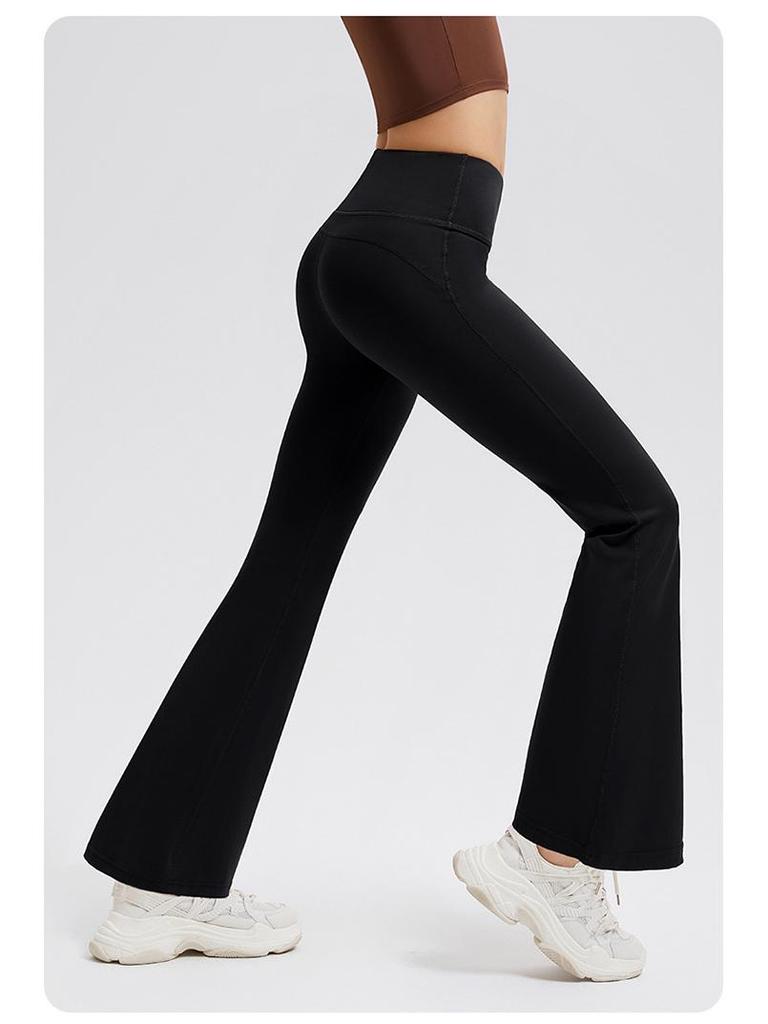 High Waist Fleece-Lined Wide Leg Yoga Pants - Tummy Control, Slimming, Warm for Autumn/Winter
