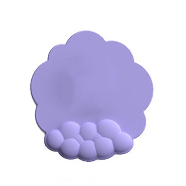 

Mouse pad with wrist rest keyboard cloud anti-slip memory foam desktop office gamer mouse wrist rest фіолетовий