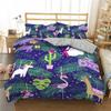 Cute Dinosaur Duvet Cover Kids 3D Cartoon Animal Bedding Set Full/Queen Microfiber Quilt Cover For Boy Girl Child Bedroom Decor