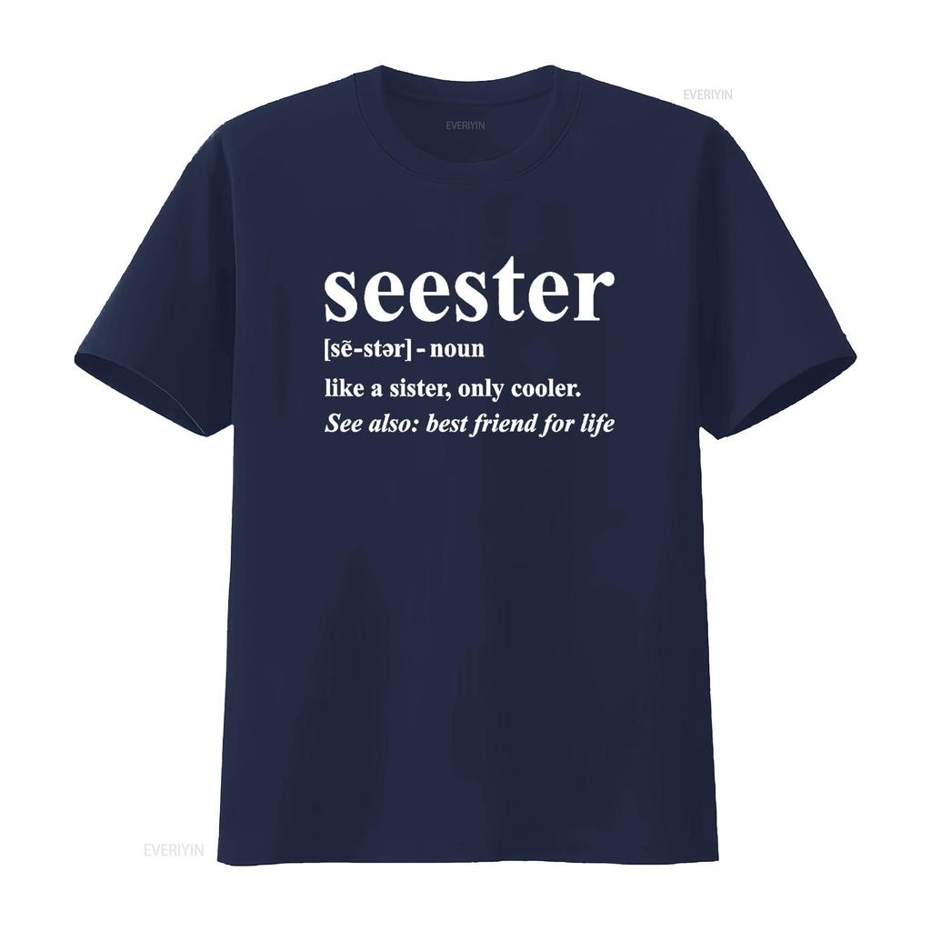 Go All Out Adult Seester Like A Sister Only Cooler T Shirt Vintage Washed Fashion Unisex Soft Top For Everyday Wear