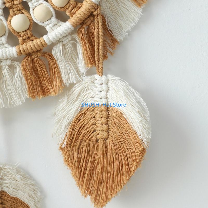 

Boho Wall Hanging Mirror Tapestries Handwoven Bead Ornament Crafts for Home Bathroom Bedroom Makeup Mirror D57B China Mainland