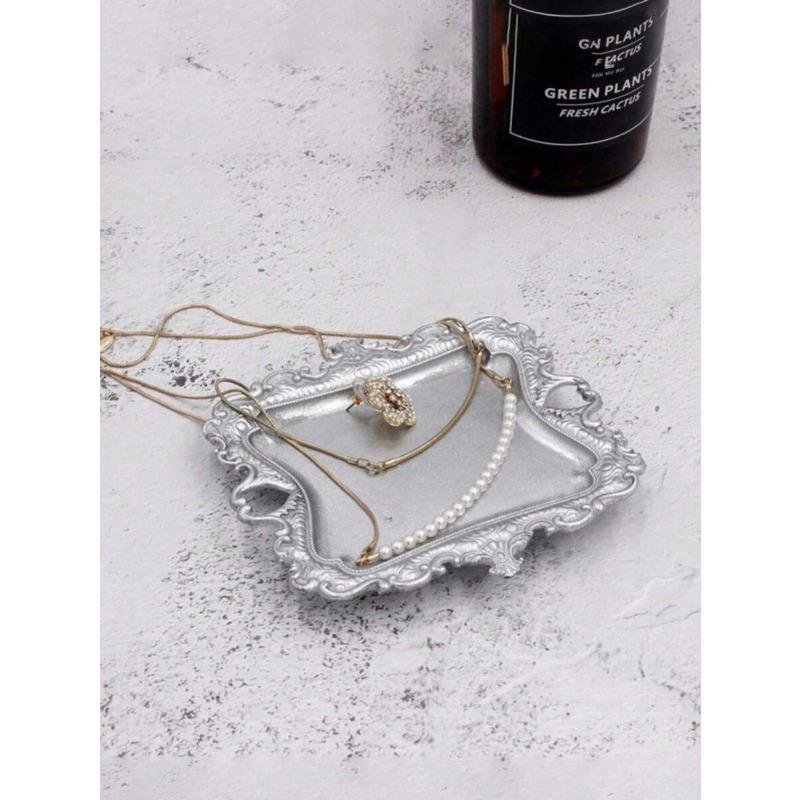 Retro Small Trinket Tray, Country Style Ring Tray, Earring Necklace Tray