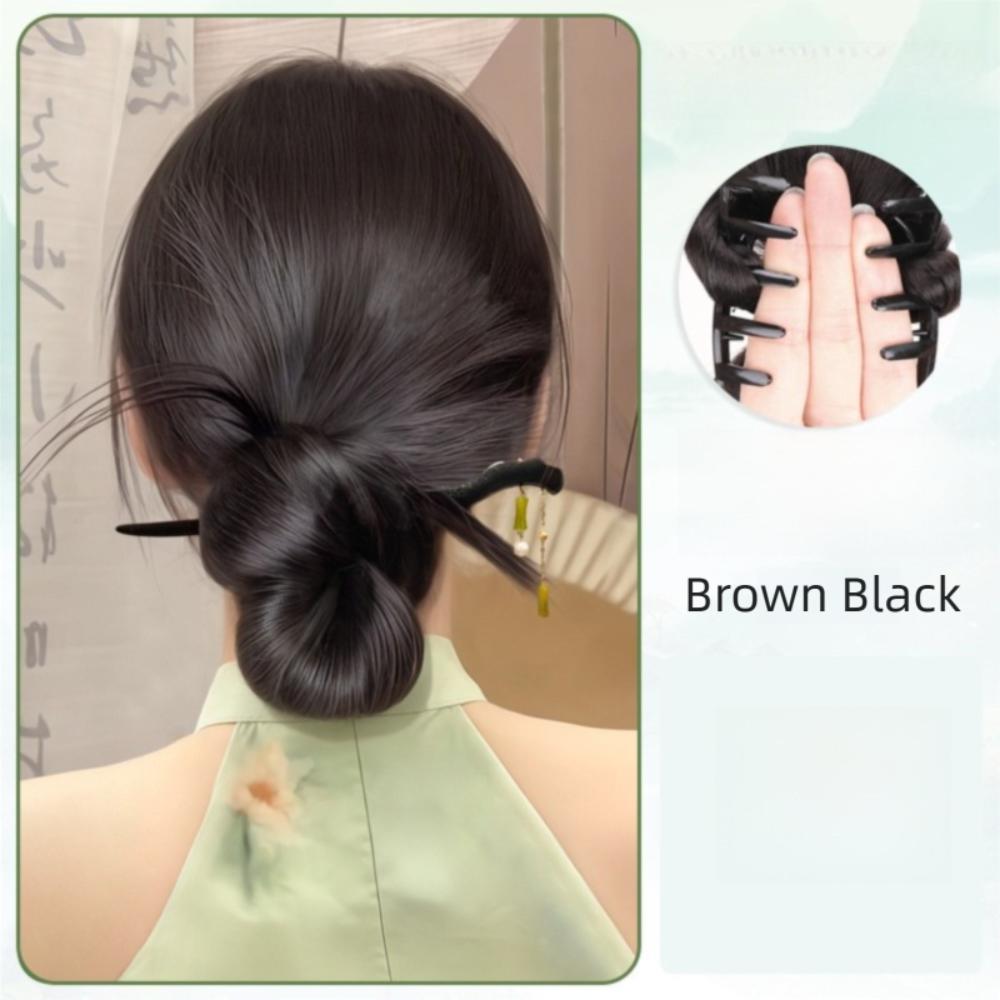 

Китайская заколка-краб для волос с палочкой для волос, накладка для волос, новый парик, заколка для волос, аксессуары для волос чёрный/коричневый