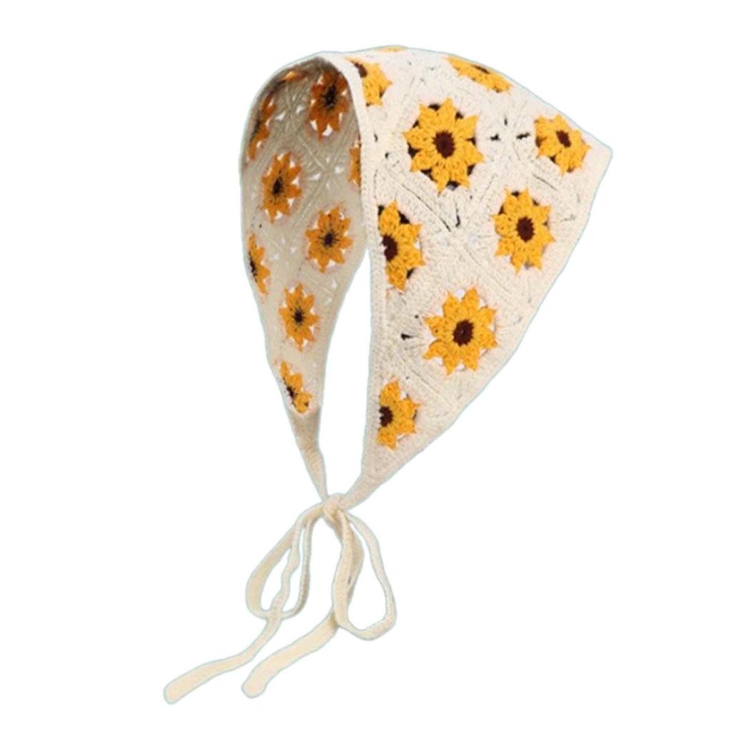 Crochet Hair Bandana Headbands Hair Styling Decor Headscarf Head Kerchief