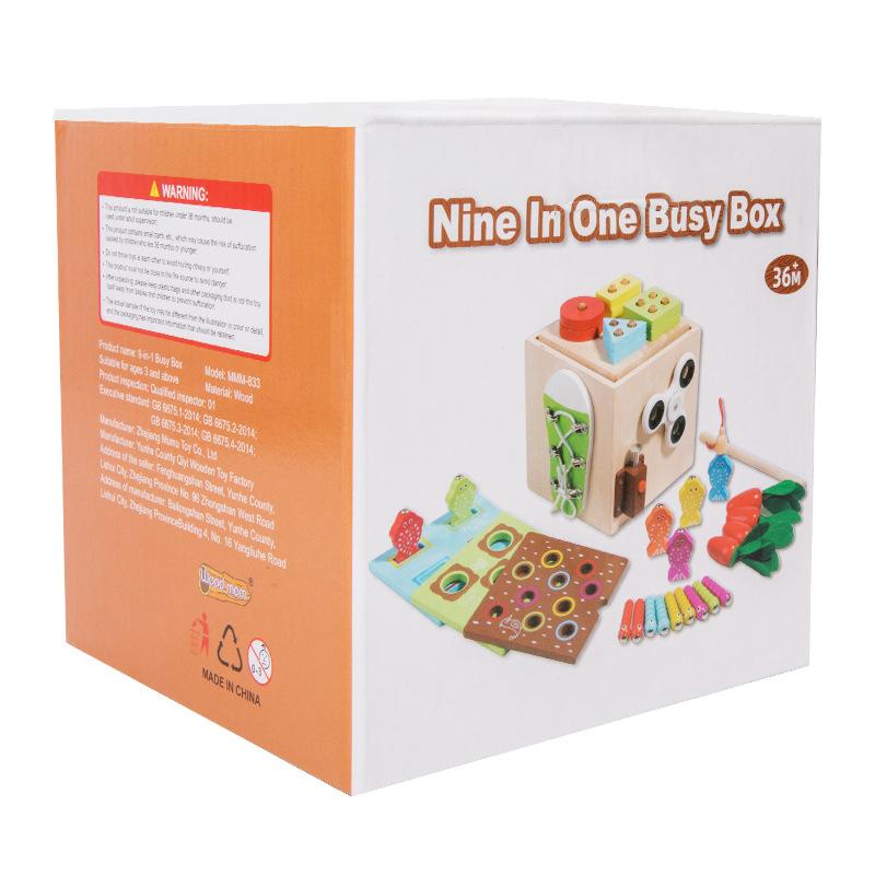 Wooden Children's Toys Paired To Catch Insects Fishing Pull Radish Set Multi-functional Puzzle