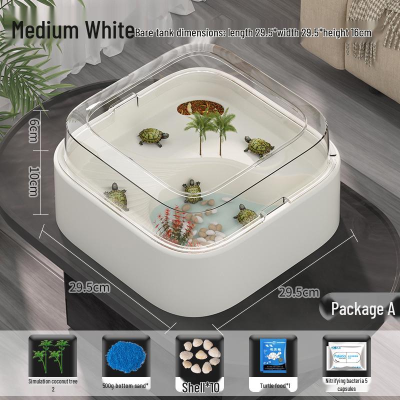 Acryl Schildkrötenhabitat mit Sonnendeck - Kreatives umweltfreundliches Becken für Schildkröten & Fische