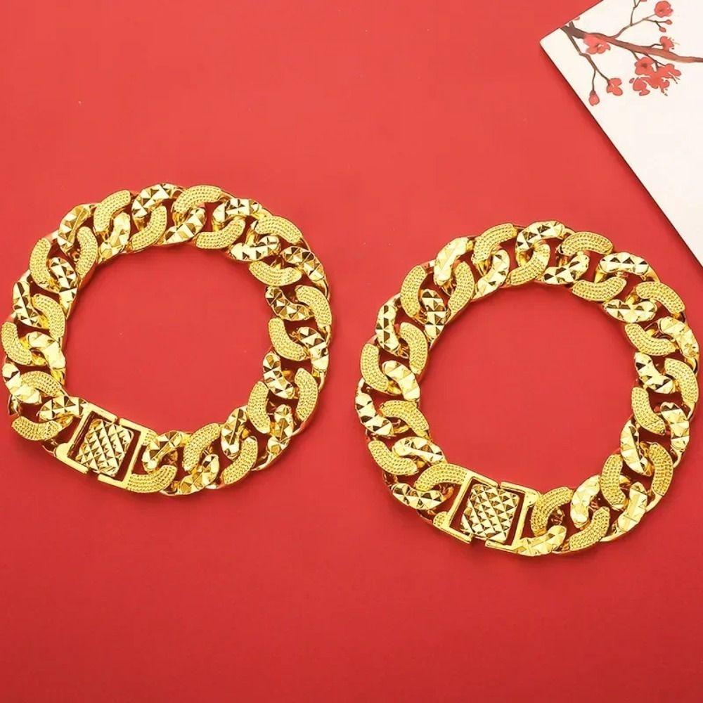 Matte Gold Bracelet Forever Not Fade Men Bracelet Buckle Bracelet  for Men Women Bracelet