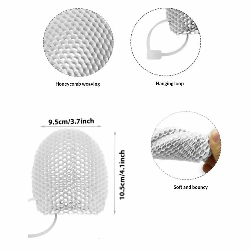 Honeycomb Exfoliating Shower Finger Caps Body Scrub Cleansing Bath Mitt Breathable Odorless Skin Care Tool Multi-Color