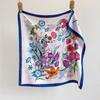 New double-sided silk scarf splicing fashion new versatile neck professional scarf popular recommendation trend