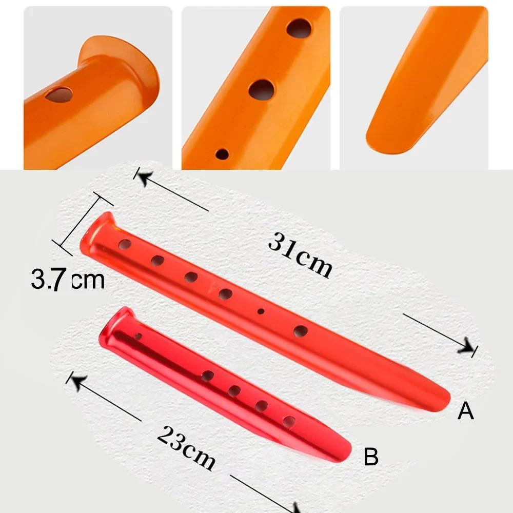 6pcs Outdoor Beach U-Shape Tent Stakes Camping Tent Pegs Tools for Camping Hiking Beach Snow Sand Ground Tarp Accessories
