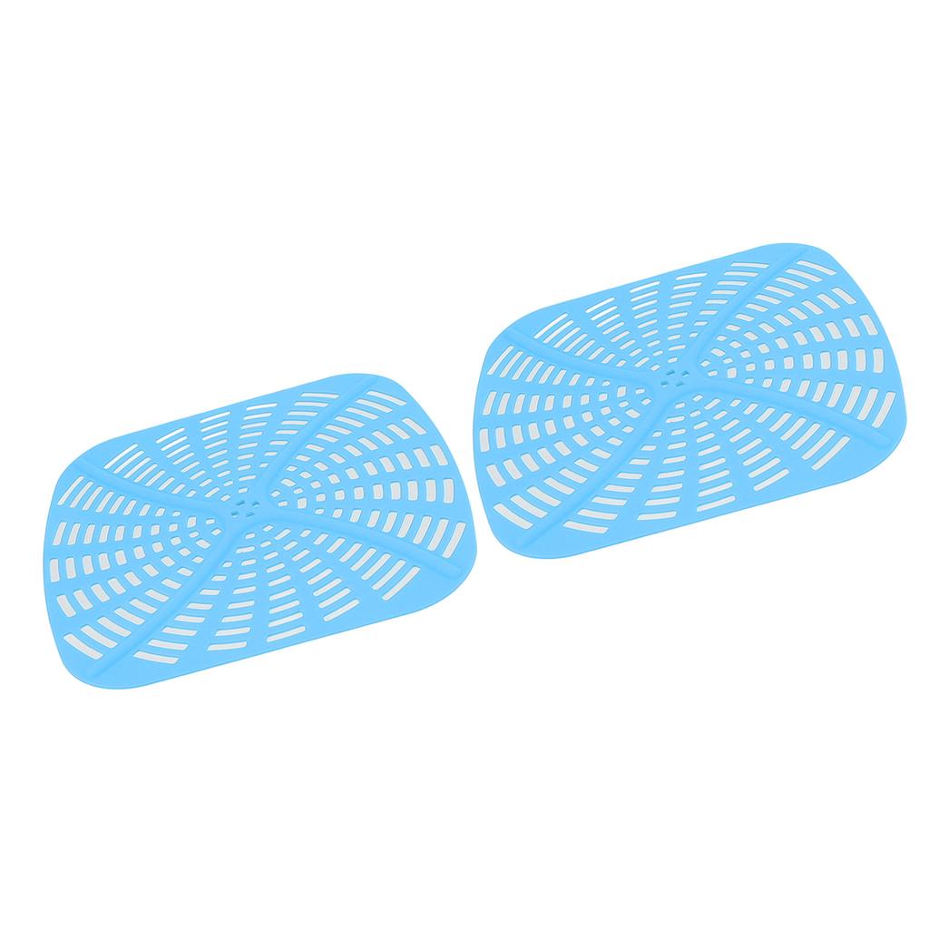 2 Stück Fritteuse Wiederverwendbare Silikon Fritteusen Einlage Kratzfeste Silikon Einlegematte für Ninja Foodi AG301 Fritteuse Blau