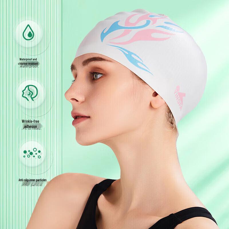YINGFA Unisex Silicone Swim Cap for Long Hair