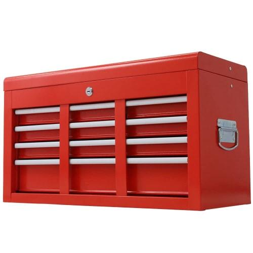 life_mart Tool Box [Large Capacity 4 Tiers, 6 Drawers + Top Section] Top Chest Tool Chest Tool Box Cabinet Storage Case Tool Box Tool Storage Bearing