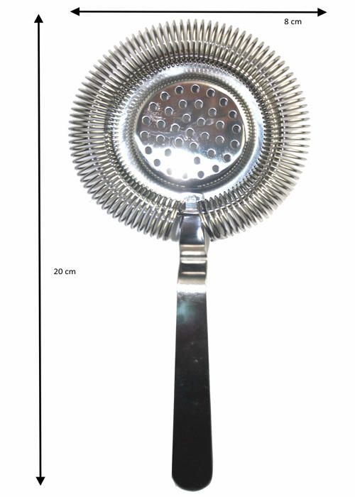 Set accessoire cuisine Cocktail Passoire Inox pour Verre a Melange et Shaker Argent (4 Couleurs Disponibles)