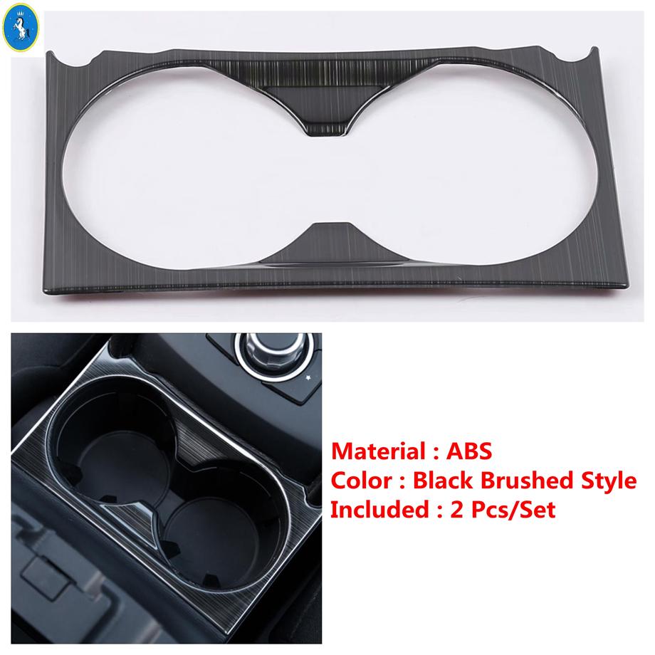 Black Brushed Style Water Cup Holder/Shift Box Frame/Window Lift Button Cover Trim For Mazda CX-5 CX5 2017 - Accessories Water Cup Holder