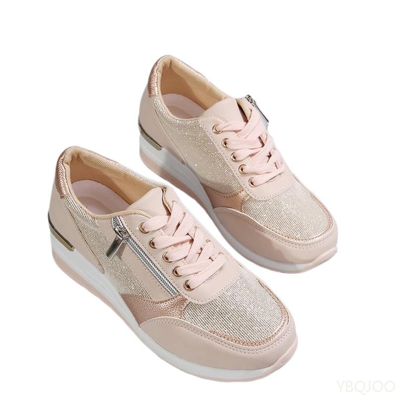 Casual Comfortable Women'S Shoes New Spring Summer Autumn Winter Side Zipper Fashionable Minimalist Versatile Sports Shoes