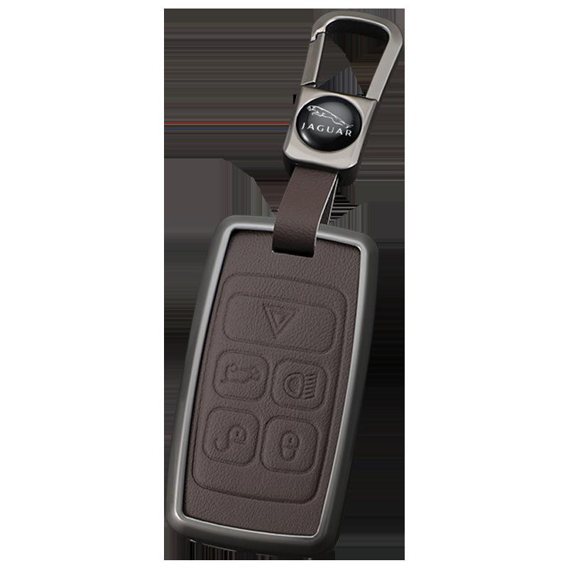 Jaguar Car Key Case: Compatible with 23 XFL, XEL, F-Pace, E-Pace, XJL, F-Type - Stylish Metal Shell and Buckle for Men.
