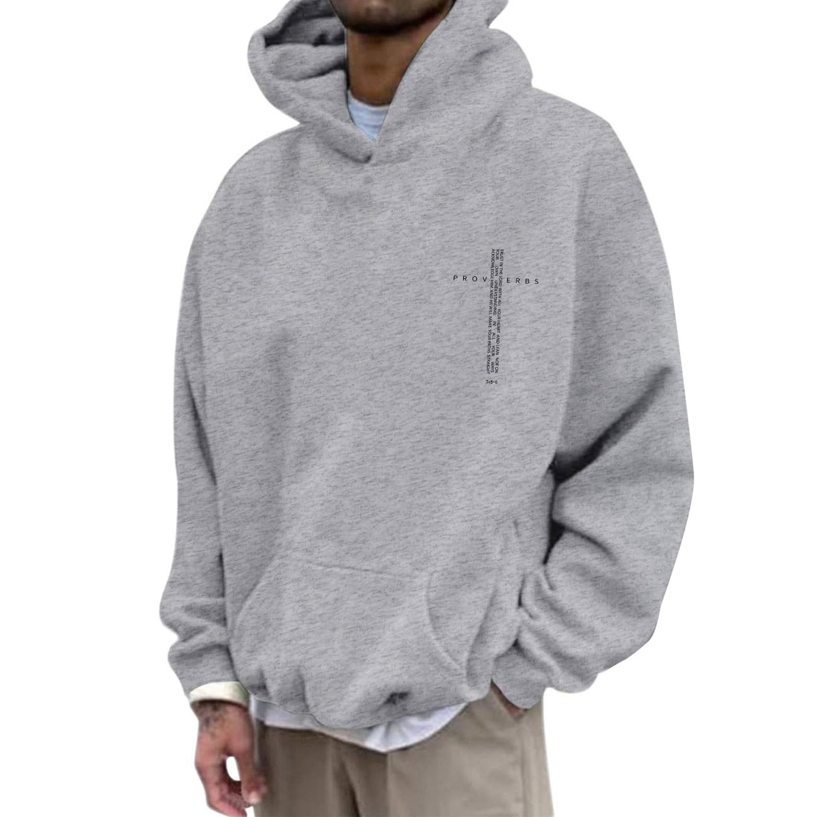 

Мужская Повседневная Спортивная Толстовка с Капюшоном Пуловер XL