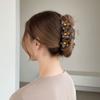 Tortoise Shell Floral Shark Clip Three Flower Acetate Hairpins  Bridesmaid Wedding Updo