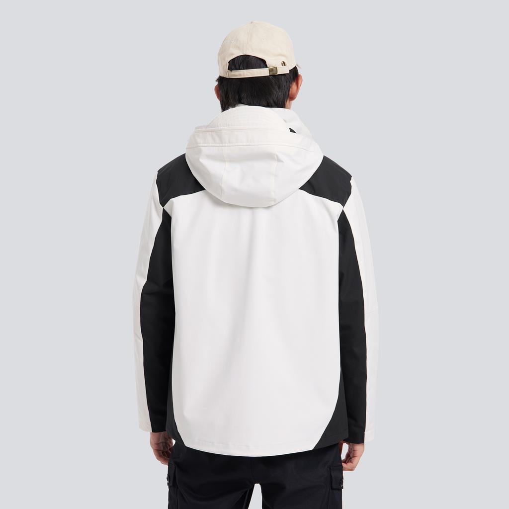 CAMEL Detachable Hood Windproof Water Repellent Thermal 3 in 1 Duck Down Parka Down Jacket Unisex M33CF00095